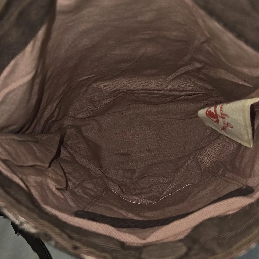 Lucky Brand Fringe Brown Leather Crossbody Shoulder Bag - Picture 10 of 13